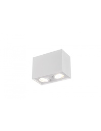 [SAM-TRIO613000231] Plafoniera Biscuit Cubo Bianco 2 Spot GU10 Orientabili Trio Lighting - Samnite