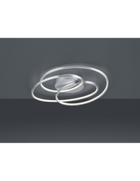 [SAM-TRIO673916007] Plafoniera Gale 3 Cerchi Nichel Opaco Led 38,5w Dimmerabile L60 cm Trio Lighting - Samnite