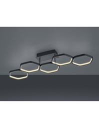 [SAM-TRIOR62055142] Plafoniera Led Dimmerabile Vigo 5 Esagoni L90 cm Antracite Trio Lighting - Samnite