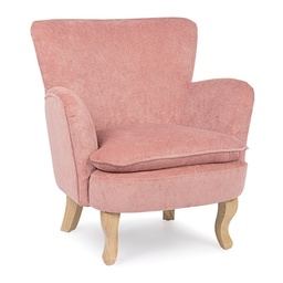 [SAM-B0748245] Poltrona vintage Chenille Imbottita in velluto Rosa - Samnite