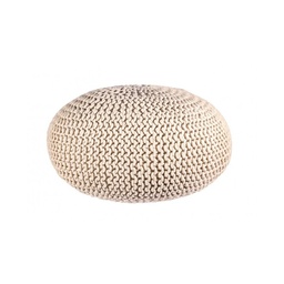 [SAM-B0720184] Pouf intrecciato sabbia bizzotto cm 80 - Samnite