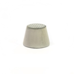 [SAM-CO/079/GR] Pouf velluto metallo grigio cm 46,5 x 46,5 x h 33 - Samnite
