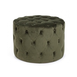 [SAM-B0748182] Pouf vintage verde velluto cm 60 x 42 h - Samnite