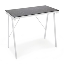 [SAM-B5710318] Scrivania Young Smoke piano in vetro 113x58 cm - Samnite