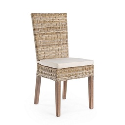 [SAM-B0671131] Sedia Intrecciata in Mogano Tavira - Samnite