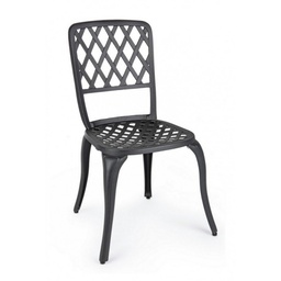 [SAM-B0805109] Sedia alluminio antracite esterno cm 44 x 46 x 89h - Samnite