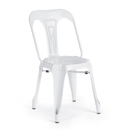 [SAM-B0732056] Sedia in stile contemporaneo in acciaio Bianca MINNEAPOLIS 44x53x h83 cm - Samnite