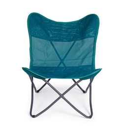 [SAM-B0814318] Sedia mare pieghevole in textilene Verde Acqua BUTTERFLY GABICCE 77.5x81x h89 cm - Samnite