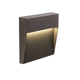 [SAM-SOV99154/27] Segnapasso 3W Led 4000K  linea geo square  caffe' - Samnite