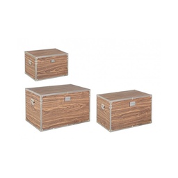 [SAM-B0720371] Set 3 bauli elegance Marroni - Samnite
