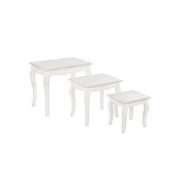 [SAM-B0744527] Set classico 3 Tavolini Clorine in legno - Samnite