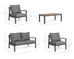 [SAM-B0663229] Set salotto giardino Ernst antracite - Samnite