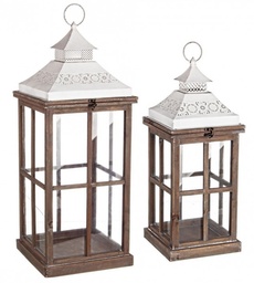 [SAM-B0140722] Set2 Lanterna Merletto Bianco-Nat. - Samnite