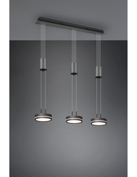 [SAM-TRIO326510342] Sospensione Isola Cucina 3 Dischi Led Franklin Antracite Moderno Trio Lighting - Samnite