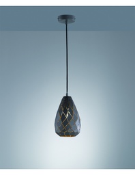 [SAM-TRIO301300142] Sospensione Singola Onyx Antracite con Tagli Laser Trio Lighting - Samnite