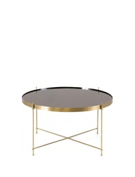 [SAM-CO/073/MA] Tavolino in Vetro Temperato e Metallo - 70 x 70 x 40h - Samnite