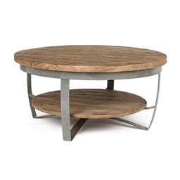 [SAM-B0746148] Tavolino in metallo stile industrial cm Ø90 - 43 - Samnite