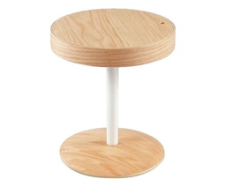 [SAM-CO/020/MA] Tavolino in rovere con top in legno e base in metallo - Samnite
