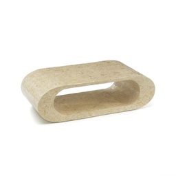 [SAM-FS/005/MS] Tavolino moderno pietra beige cm 120 x 62 x h 35 - Samnite