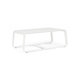 [SAM-B0663108] Tavolino per esterno in alluminio Bianco MERRIGAN 105x62x h38 cm - Samnite