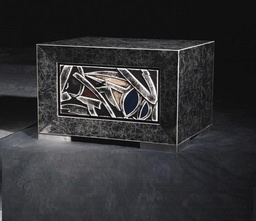 [SAM-QU/089] Tavolino top e base in legno nero 45x60x43h cm - Samnite