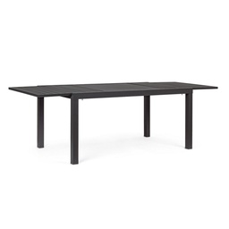 [SAM-B0662853] Tavolo allungabile antracite in alluminio stile classico cm 160-240x90 - Samnite