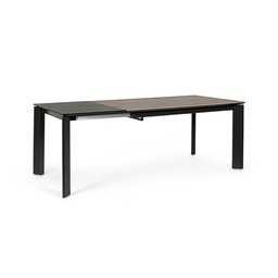[SAM-B0731244] Tavolo allungabile grigio e nero - Samnite