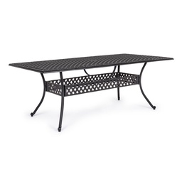 [SAM-B0805078] Tavolo da esterno Ivrea rettangolare antracite cm 107 x 213 - Samnite