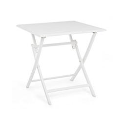 [SAM-B0662500] Tavolo da esterno pieghevole in alluminio Bianco ELIN 70x70x h71 cm - Samnite