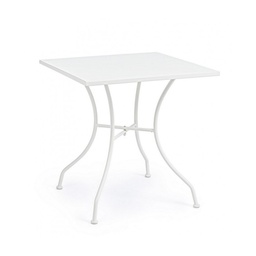 [SAM-B0802878] Tavolo in acciaio Kelsie bianco 70x70 cm - Samnite