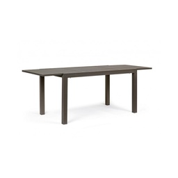 [SAM-B0662980] Tavolo per esterno allungabile in alluminio Caffè HILDE YK14 140-210x77x h75 cm - Samnite