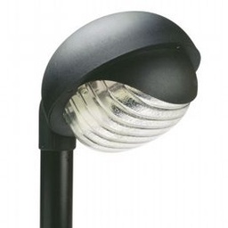 [SAM-SOV273/06] Testa-palo in termoplastico con diffusore in vetro stampato - Dimensioni: 60mm x 155mm - Alimentazione 230V - Potenza massima 60W nero - Samnite