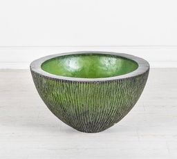 [SAM-DT/090/C] Vaso in resina verde 80x80x45h cm - Samnite