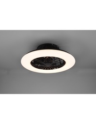 [SAM-TRIOR62522132] Ventilatore Lampadario Led Dimmerabile Stralsund Nero Trio Lighting - Samnite